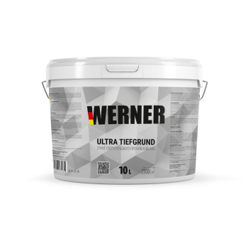 Грунтовка глуб.проникновения для внутренних и наружных работ 10л ULTRA TIEFGRUND WERNER *1/36