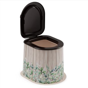 Туалет дачный (унитаз) пластм. с рис. "Летний день" М3023 (ЗПИ "Альтернатива")  *1/5