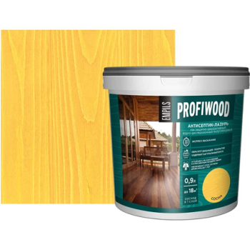 Антисептик-лазурь для дерева полиакриловый сосна 0,9 кг PROFIWOOD *1/6