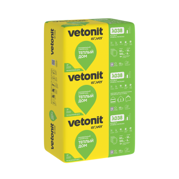 Теплоизоляция "VETONIT"  Теплый Дом Плита 100*610*1170 (7матов 5м2/0.5м3)  *10/40