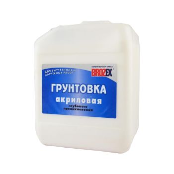 Грунтовка акриловая для внутренних и наружных работ 5кг BROZEX глуб. прон конц 1:1 канистра *1/90