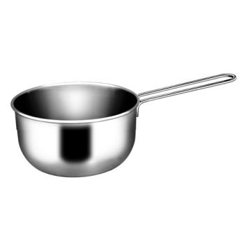 Ковш нерж. "АМЕТ" "Классика" 1,5л d16см, выс.9см, d дна 13см б/крыш., прутк.ручка 1с640 *1/12