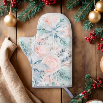 Варежка-прихватка 20х27см Christmas flowers хлопок Этель *1