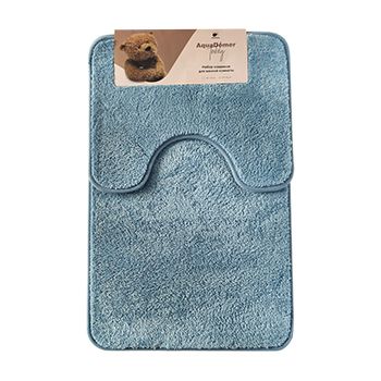 Коврик д/ванной Aquadomer  "Teddy" Комплект:(50см х 80см)+д/туалета Голубой M06 *1