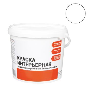 Краска акриловая для стен и потолков 5 кг матовая  *1/75