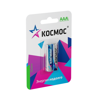 Элемент питания AAA (LR03) Космос Alkaline(блистер 2шт) KOSLR032BL  *1/12/144
