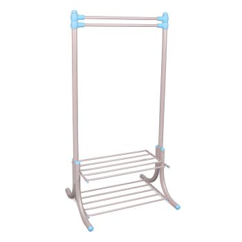 Вешалка напольная "Гардеробная" "Детская" с 2полками, шир.0,6м, выс.1,19м Цвета-"микс" ВМ3 "Ника" *1