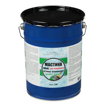 Мастика битумная изоляционная МБИ  5 кг для фундамента  ХозДвор *1/96
