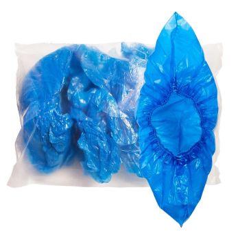 Бахилы п/э 100шт голубые ПНД ABE100BR (А.Д.М.) *1/50