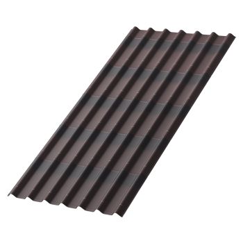 Черепица Ондулин коричневая 195*96см толщина 3,3мм *1/300