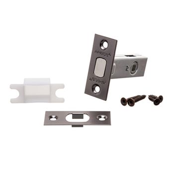 Задвижка дверная врезная д/дерев.дверей ГРАФИТ L-0126-GRF АПЕКС *1/12/72