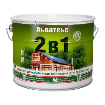Защитно-декоративное покрытие для древесины алкидное сосна 9 л АКВАТЕКС *1/55