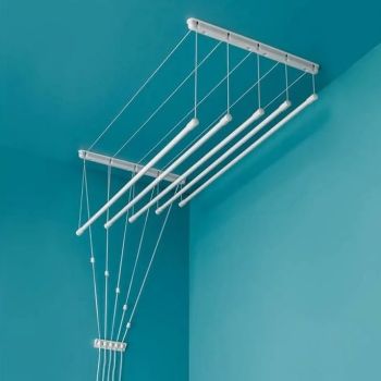 Сушилка для белья потолочная"Лиана" 5-рядн., шир.1,5м, дл.суш.пол.7,5м Белый С-515 *1/5