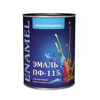 Эмаль ПФ-115 бирюзовая 0,8 кг Простокрашено *1/14/490