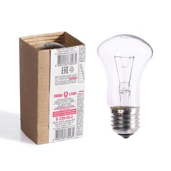Лампа накаливания 40W Е27 груша 220-230V  *100