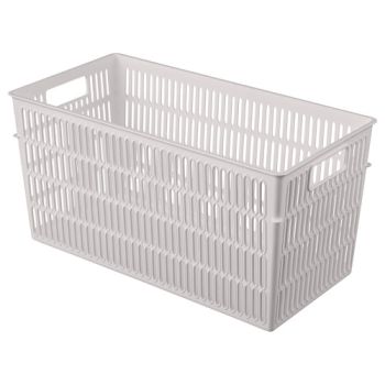 Корзина для хранения пластм. "Simplify" 274х140х138мм 4,5л Св.-беж арт 435250834 ("Бытпласт") *1/24