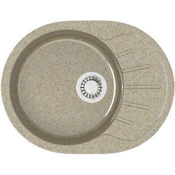 Мойка из искусственного камня овальная песочная глянцевая Тейлор Z10Q5 (575х440х215) Granit BERGG*1