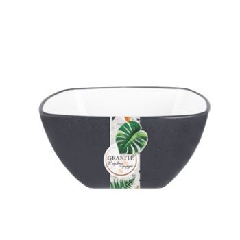 Салатник пластм. "Granite" 2л 205х205мм Серый арт.34705  ("Полимербыт")   *1/7