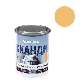 Антисептик для дерева акриловый кроющий карамель 0,75 л Акватекс СКАНДИ *1/6/576