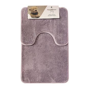 Коврик д/ванной Aquadomer  "Teddy" Комплект:(50см х 80см)+д/туалета Лиловый M02 *1
