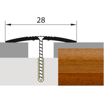 Порог-стык 28*1800мм вишня Русский профиль *1/10