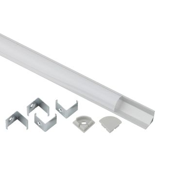 Профиль для светодиодной ленты угловой 16*16мм 2м круглый экран ЭРА 1616R CAB280 5/60