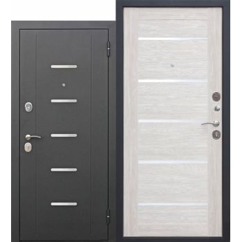 Дверь металлическая 7,5 см ГАРДА МУАР царга Лиственница беж 960х2050 ЛЕВАЯ ФЕРРОНИ *1