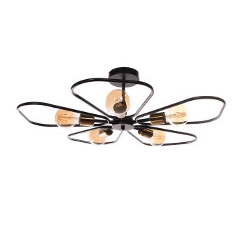 Люстра N5103/5 BK Е27 5*40Вт ( h=230; d=770)  VERNER LIGHTING *1