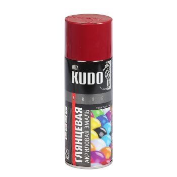Эмаль-аэрозоль винно-красный 520/270 мл RAL 3005 KUDO *1/12