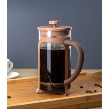 Чайник заварочный жаропрочное стекло "Френч-пресс"  600 мл "Color&wood " Карамельный DMF262  *1/6