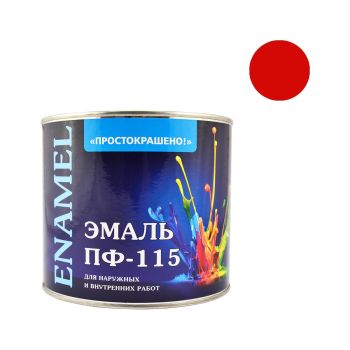 Эмаль ПФ-115 красная 1,8 кг Простокрашено *1/6/210