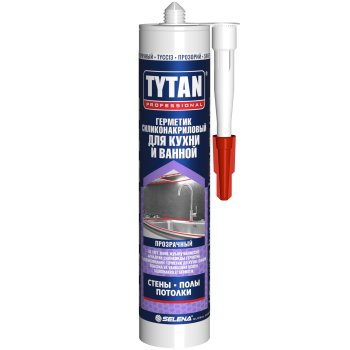 Герметик силиконакриловый д/кухни и ванны бесцветный 280мл "TYTAN"  16142 немороз. *1/12