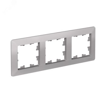 Рамка "ATLAS DESIGN AIR" 3-м алюминий/дымчатый черный SE ATN220303 *1/20