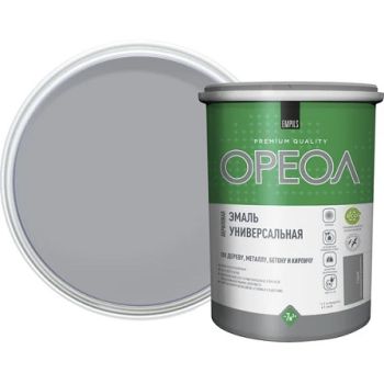 Эмаль акриловая серая 1 кг Ореол *1/6/336