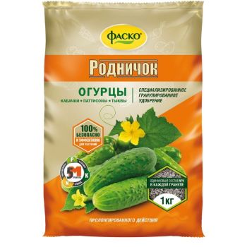 Удобрение Огурцы, кабачки 1кг "Родничок" гранулированное (ФАСКО)  *20