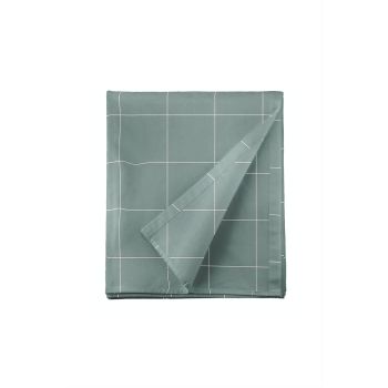 Простыня 1,5сп поплин (150*220см) Niteva 21297-1 клетка голубой *1/20
