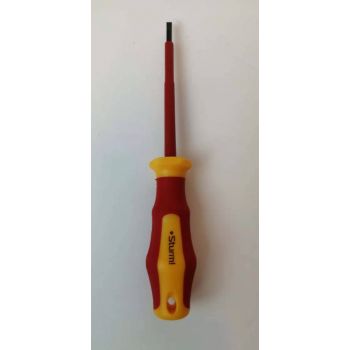 Отвертка диэлектрическая плоская SL6,5x150мм эрго ручка (арт.1040-17-SL6-150)Sturm *1/12/96**