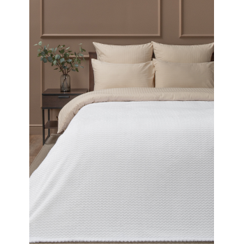 Плед 150*200см фланель жаккард s-змейка белый TF FNJ W 001/1520 Absolute *1