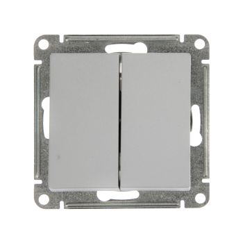 Механизм выключателя "ATLAS DESIGN" 2кл. алюминий (сх.5) 10АХ SchE ATN000351  *10