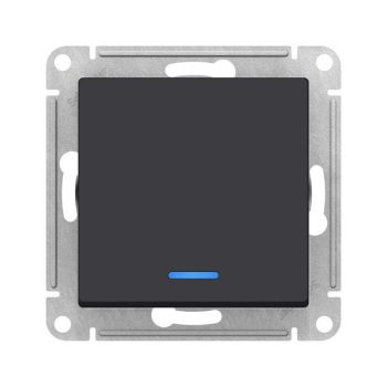 Механизм выключателя "ATLAS DESIGN" 1кл. карбон с подсветкой 10АХ SchE ATN001013 *5/20