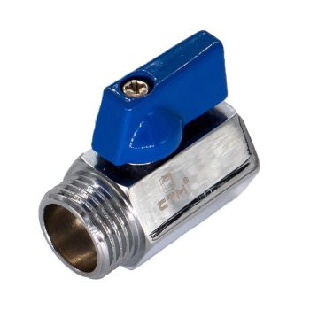 Кран шаровый 1/2" (Ø15) М/П MINI СТМ CWMFM012 *1/144