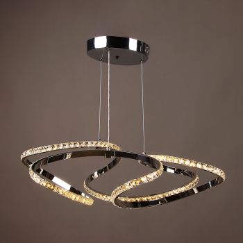 Люстра 8897/130W Chrome 500 мм 3 реж., пульт S=16м2  VERNER LIGHTING *1