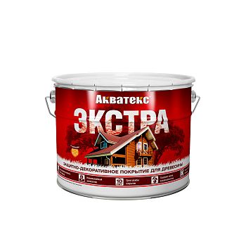 Защитно-декоративное покрытие для древесины алкидное белый 9 л Акватекс-ЭКСТРА *1/55