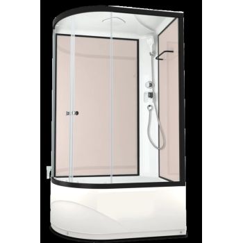Кабина душевая120*80*218 Deligh128R high поддон выс. проз.,б/эл,ст.розов DOMANI-Spa 3упРАСПРОДАЖА