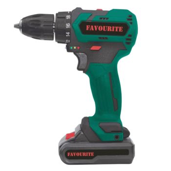 Дрель-шуруповерт 20В 2скор.0-400/0-1500об/мин 44Нм 2Ач 2аккум Б/Щ LI-ION DC 20NB FAVOURITE *1/10