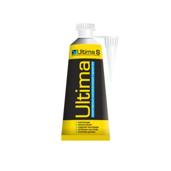 Герметик силиконовый санитарный бесцветный 80мл "ULTIMA" 1/12