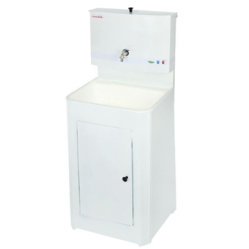 Умывальник дачный с тумбой бак 17л без ЭВН мойка пластмассовая цвет белый "Акватекс" *1