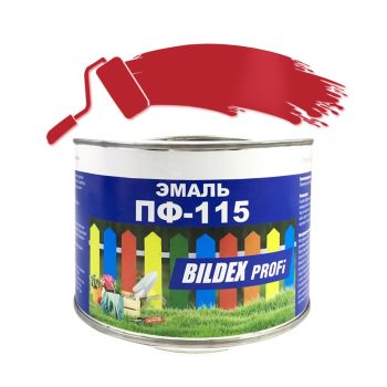 Эмаль ПФ-115 красная 1,9 кг BILDEX  *1/6/252