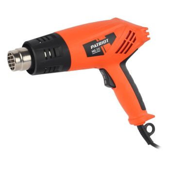 Фен строительный 1600Вт 300-500°С 300-500 л/мин 2 насадки HG 205 PATRIOT *1/10