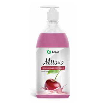 Мыло жидкое 1л с дозатором  GRASS "Milana" Спелая черешня 126401 *6